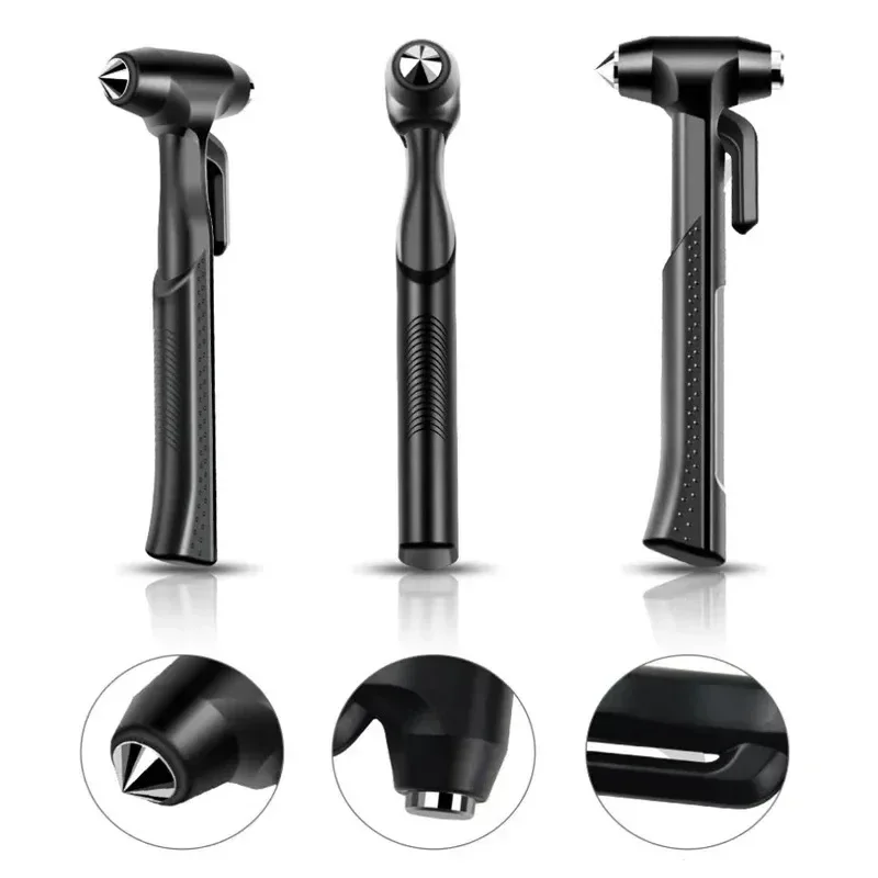 3 In 1 Emergency Safety Hammer Car Window Glass Breaker Seat Belt Cutter High Hardness Steel Rescue Tool Auto Accessories view 4