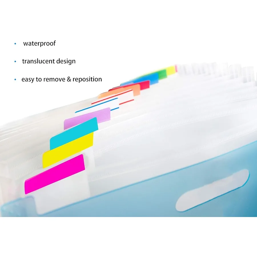 500 Buah Tab Indeks Perekat 2 Inci, Dapat Ditulis dan Dipindahkan, Penanda Halaman Berwarna untuk Membaca Catatan B