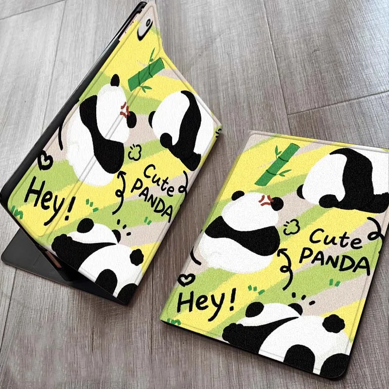 

Creative Panda Cartoon Pattern For iPad Pro 7 8 9 Gen 2 11 13 5th 6th 10th 11th M5 M4 12.9 10.9 10.2 Inch 2024 2025 Tablet Case