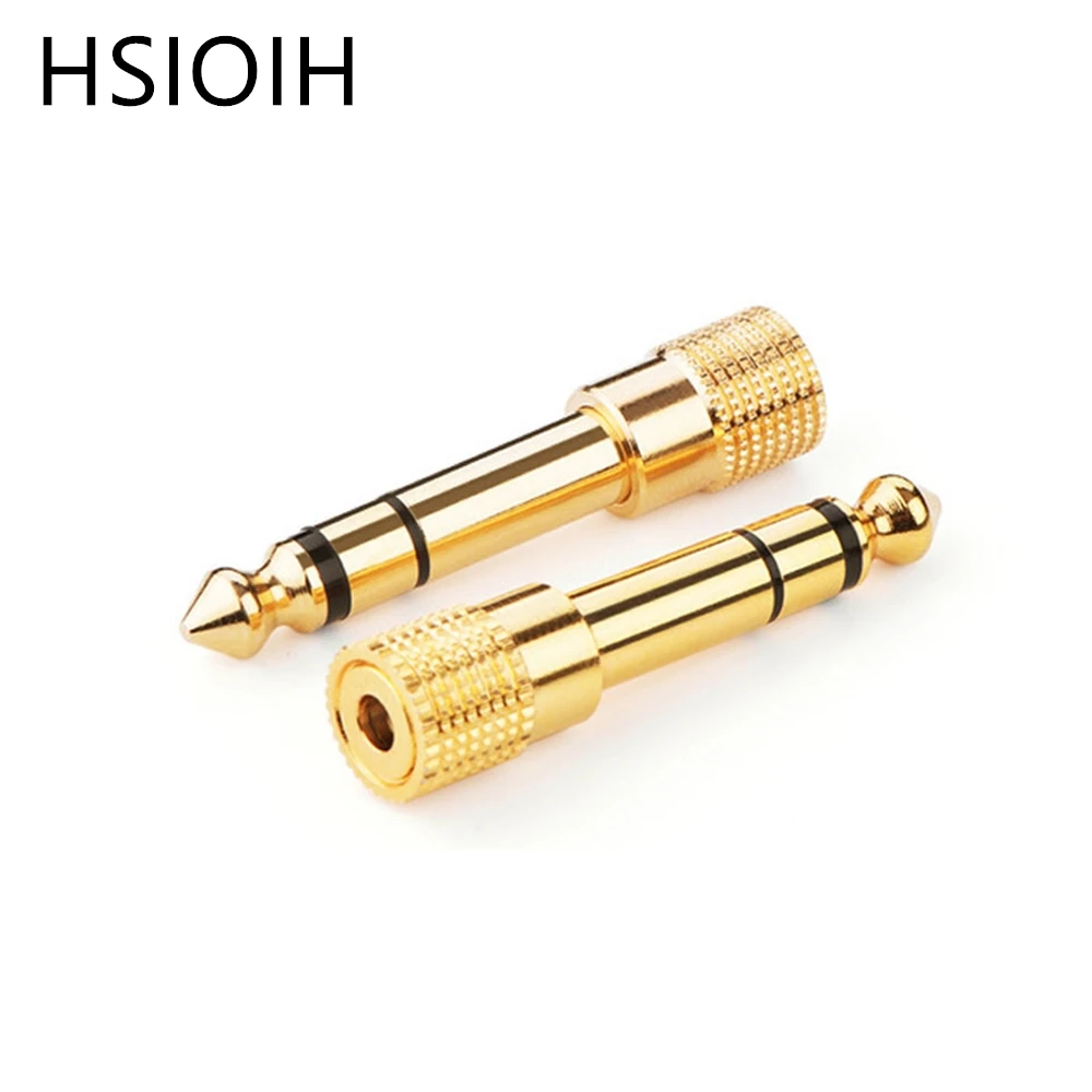 3.5mm to 6.5mm Gold-plated Audio Adapter to 6.5 Male Plug to 3.5 Female Jack Connector Adaptor