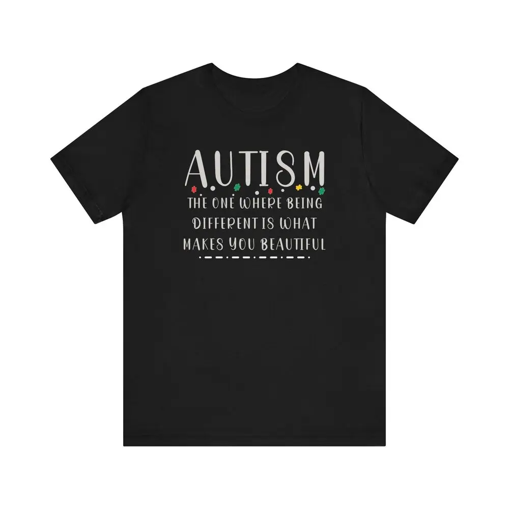 Bella Canvas 3001, Unisex, Black, Autism Awareness T-Shirt