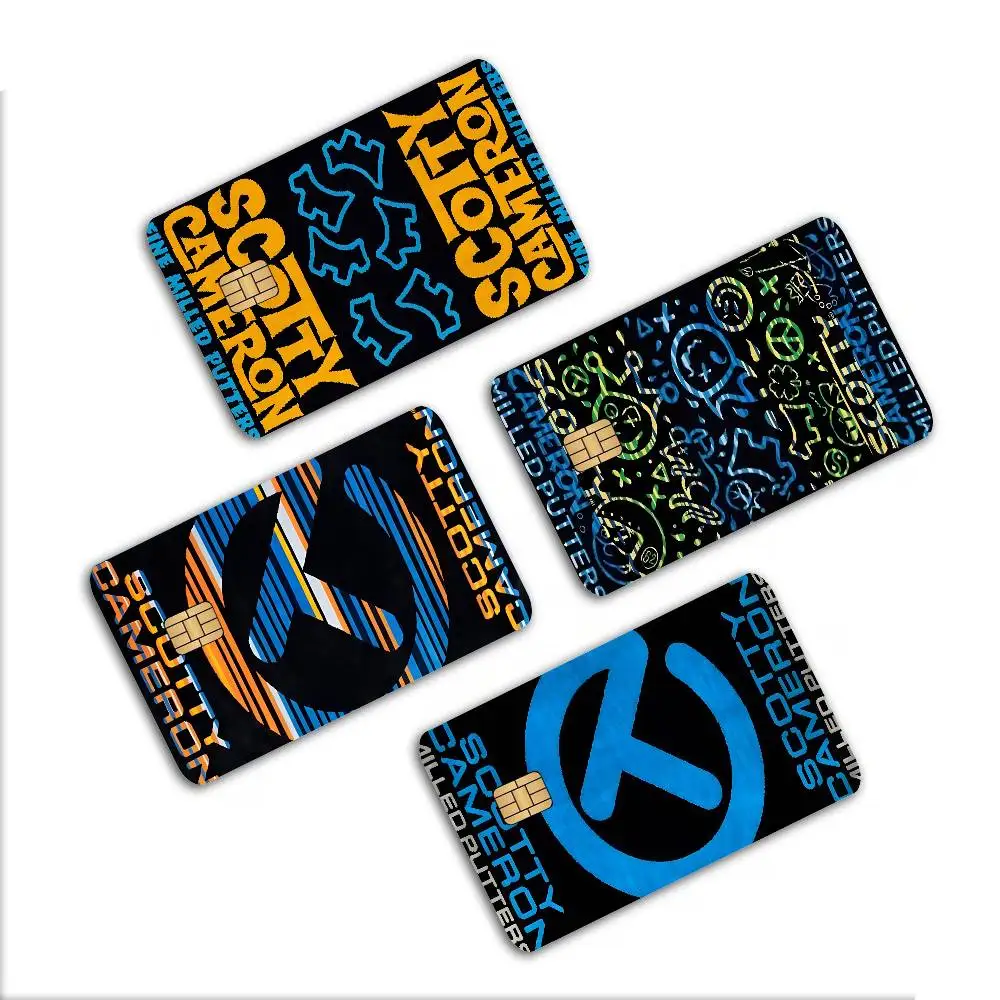 Golf S-ScottyS C-CameronS Fashion Matte Gold Silver Black Matte Film Skin Sticker Tape for Bank Credit Debit Card