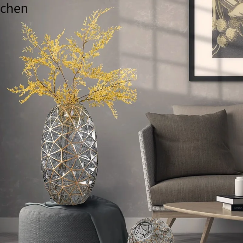 DAS glass vase - nordic creative ornament, flower arrangement, living room, home, dining room, entryway, tv cabinet