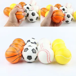 Squishy Squeeze Bola Toy, Slow Rising Soft, Stress Relief, Antistress, Novidade Mordaça Toy, Futebol, Basquete, Beisebol, Tênis, 6Pcs Set 8 principais vendas boneco beisebol - №4