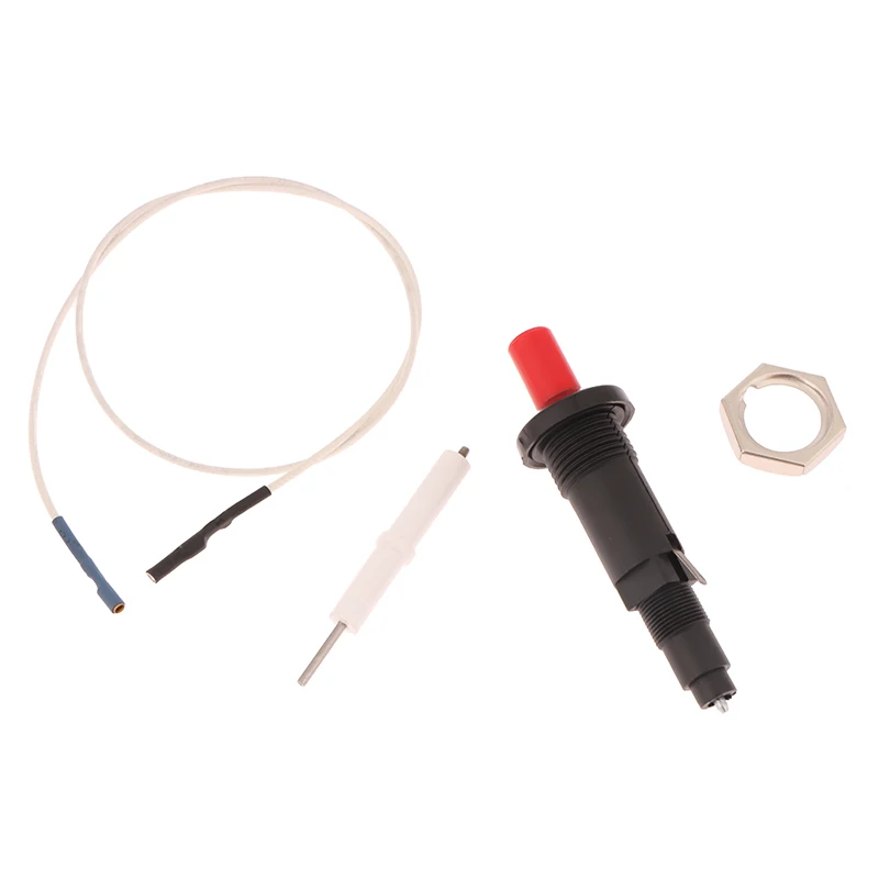 1 conjunto para forno fogão churrasco acampamento caminhadas cozinha botão piezo ignição com cabo kit de ignição pressionando faísca