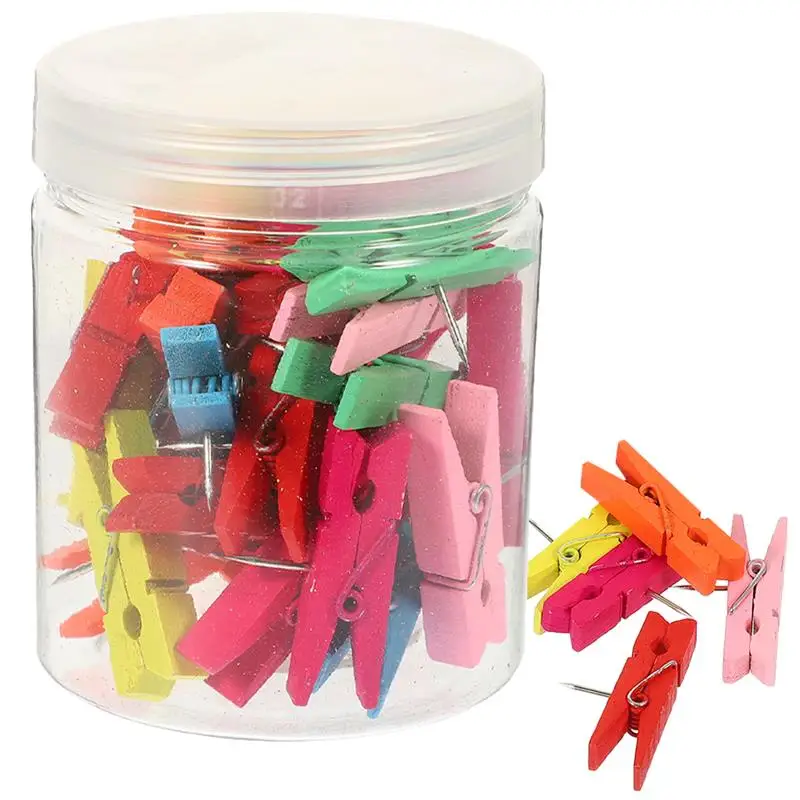 

50pcs Portable Replacement Craft Paper Clips Thumbtacks Push Pin For Cork Board Push Pin Classroom Decor