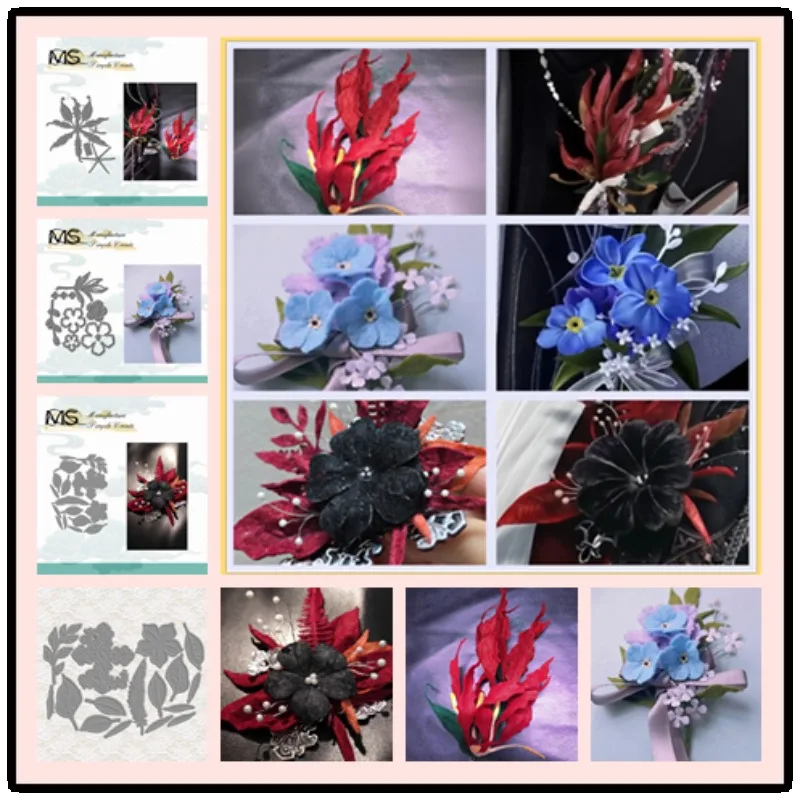 

Love and DeepSpace Metal Cutting Dies Qin Che Qi Yu Shen Xinghui Wedding Cross Brooch Flower Leaf Felt Scrapbooking Frame Card