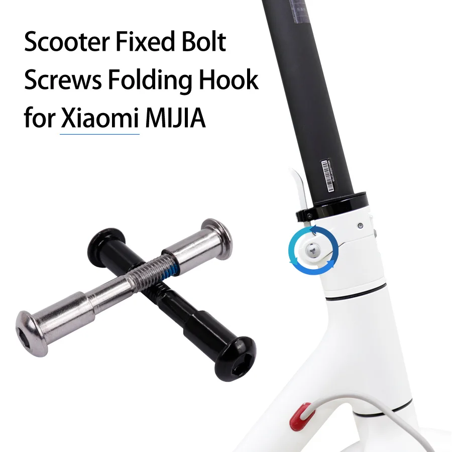 For Xiaomi MIJIA M365 Scooter Parts pro Folding Pothook Hinge Bolt Repair Hardened Steel Lock Fixed Bolt Screw Folding Hook