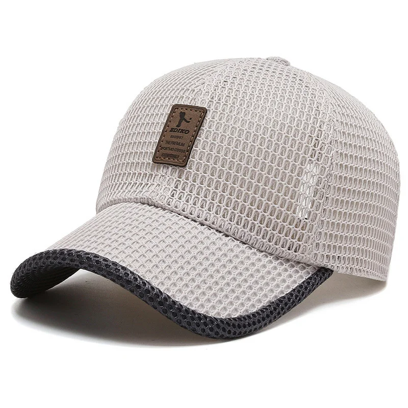 Gorra de béisbol de malla para hombre y mujer, gorro transpirable ajustable, secado rápido, para correr, deportes al aire libre