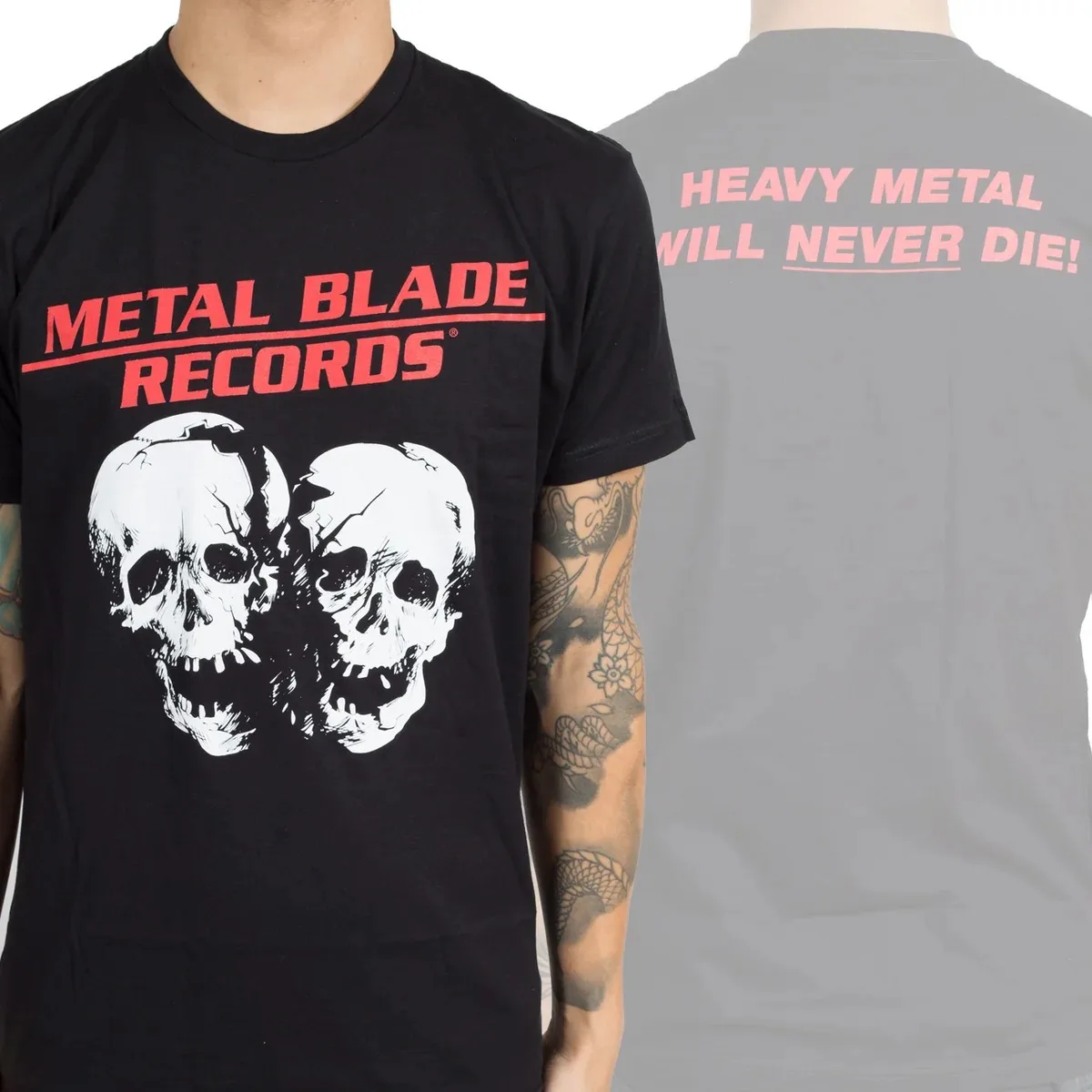 Metal Blade Records Unisex T‑Shirt,simple Line Axe Graphic with Red Blood Drop Print,minimalist Heavy Metal Tee