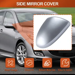 Side Rearview Mirror Covers Cap Left/Right Side Replacement For Mazda 3 2009 2010 2011 2012 2013 No-Signal
