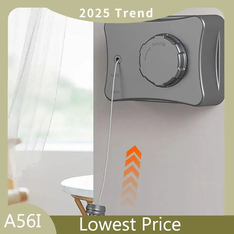 

ABDD Wall-Mounted Invisible Retractable Clothesline Adjustable Clothesline Clothes Drying Rack Storage
