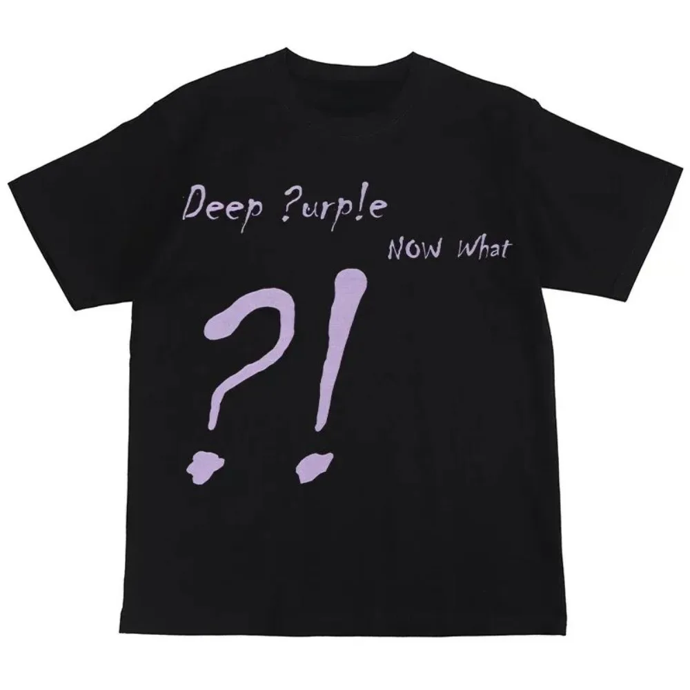 Deep Purple Digital Direct Spray Deep Purple Rock Band American Street Gunslinger Nirvana Retro Short Sleeve Fashion T-shirt