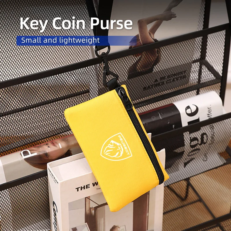 قماش محفظة نسائية للعملات المعدنية سستة المال جيب الصلبة باليد حقيبة مفاتيح بطاقة المحفظة لبيجو 508 407 2008 5008 307 308 3008 206207 #5