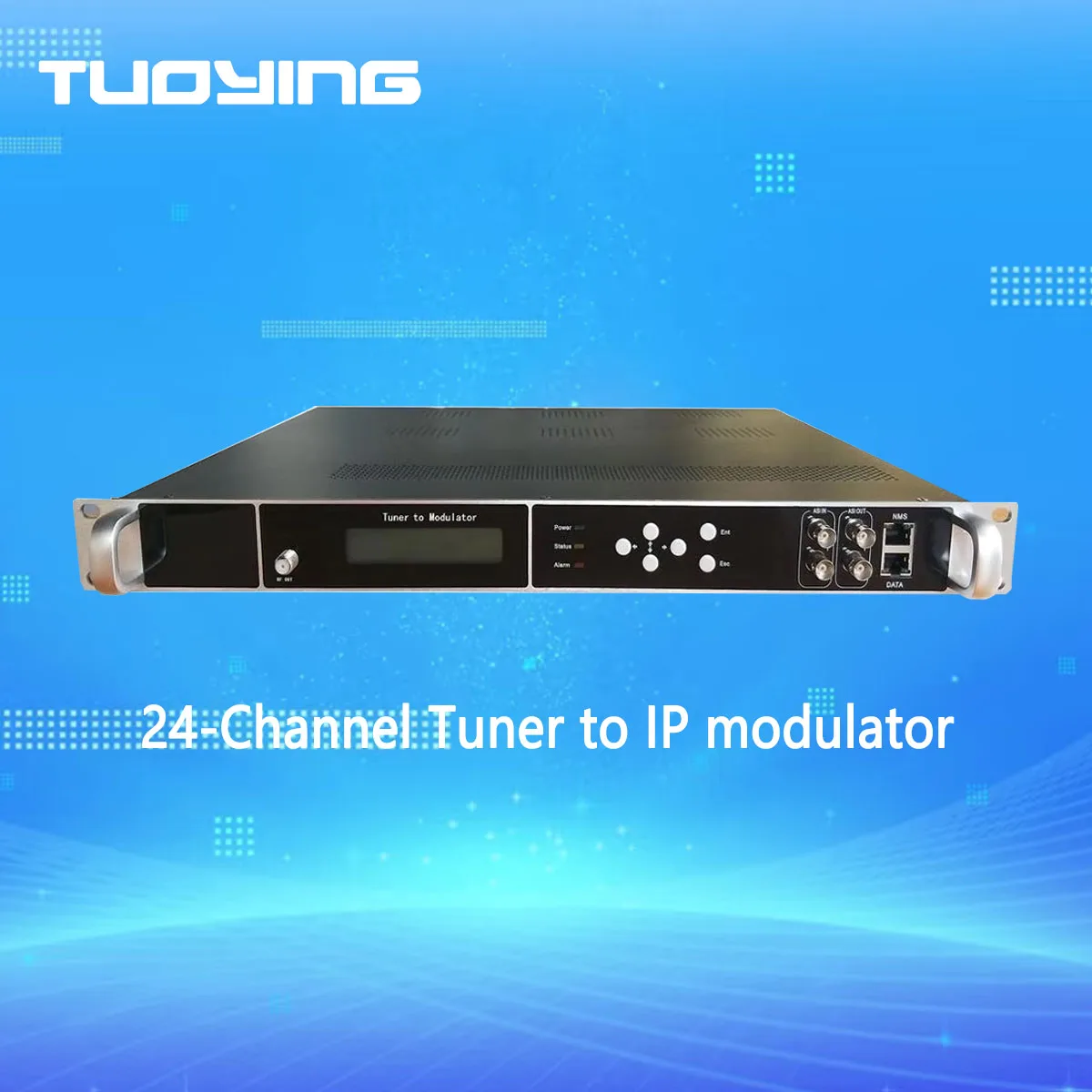 

DVB ISDB-T ATSC Digital RF Converter Customized 24-Channel Tuner to IP ASI RF Receiver Multiplexer Modulator
