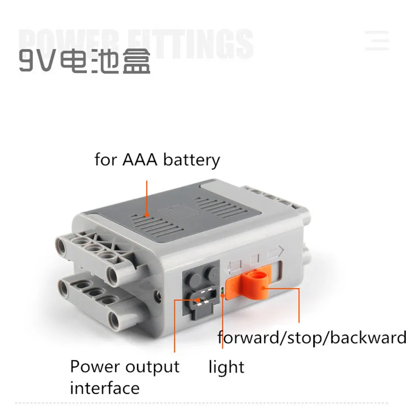 New Power Functions Technical Battery Motor Parts MOC Multi Tool Servo Train Motor Receiver IR Control Model For Building Blocks