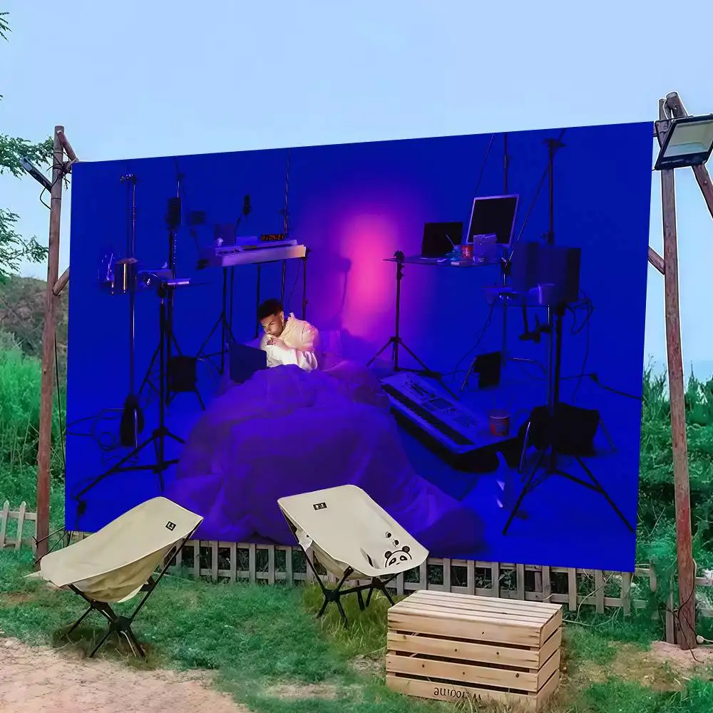 

Singer A-Abraham Mateo Insomnio Flag Decoration Outdoor Picnic Party Home Camping Party Art Hanging Banner