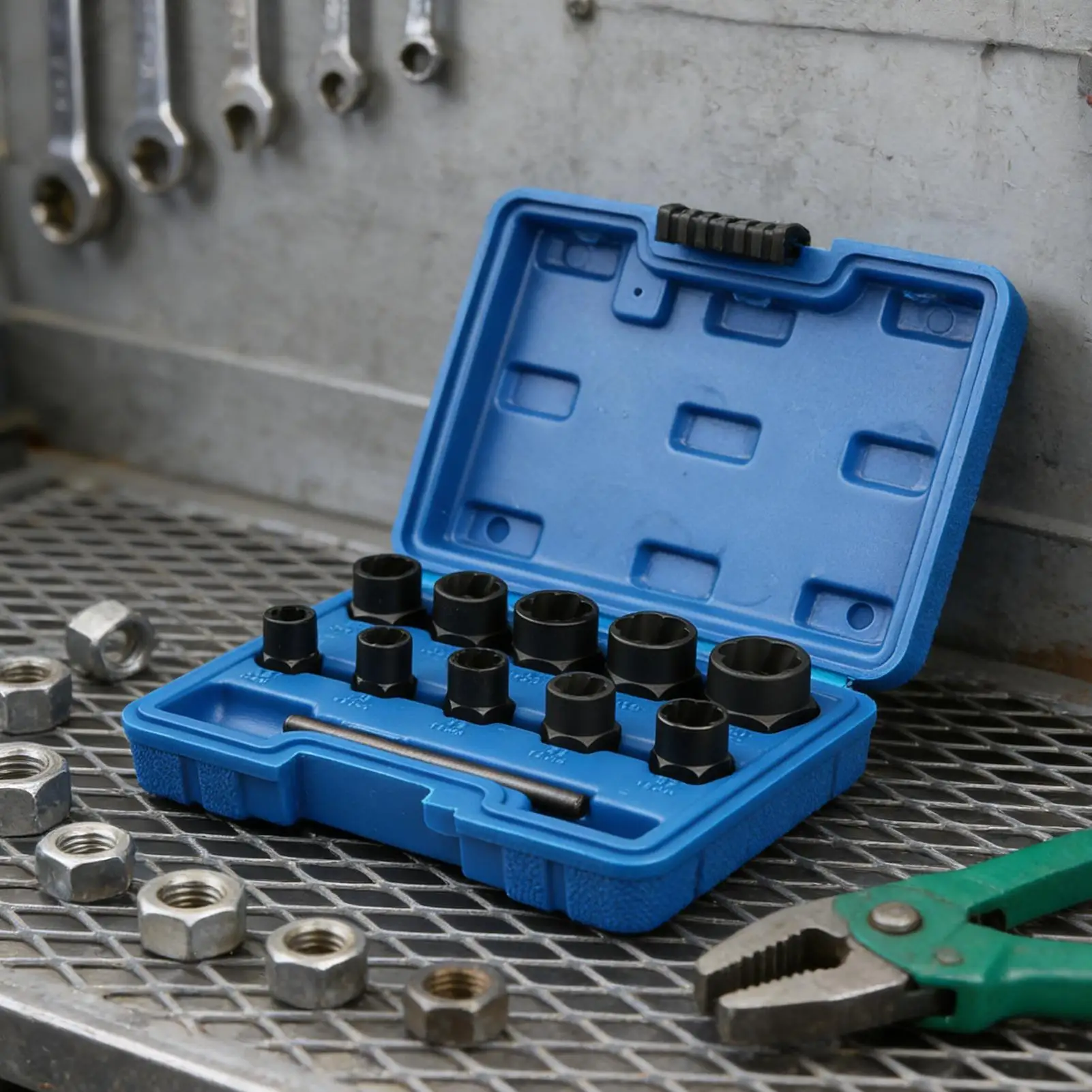 

11-компонентный экстрактор для шестигранных винтов, нержавеющий универсальный легкое съемник гаек, экстрактор с шестигранной головкой и зачищенными болтами для инструмента для авторемонта