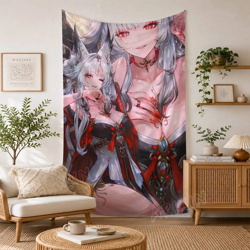 Pretty Hot Girl Hsin Popular Cool Wuthering Waves Game Tapestry Wall Decoration for Bedrooms And Dormitory Room Home Wall Decor