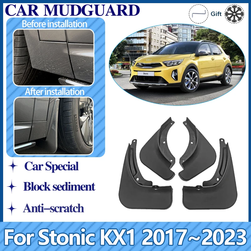 

Mudguards For Kia Stonic KX1 2017~2023 Mudflap Anti-splash Fender Car Front Rear Wheel Flaps Mud Guards Auto Accessories Kit 4X