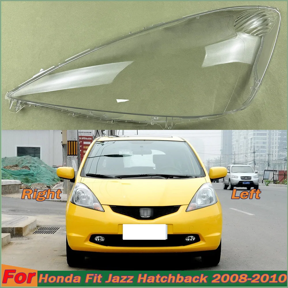 For Honda Fit Jazz Hatchback 2008 2009 2010 Headlight Cover Transparent Lampshade Lamp Shade Plexiglass Replace Original Lens