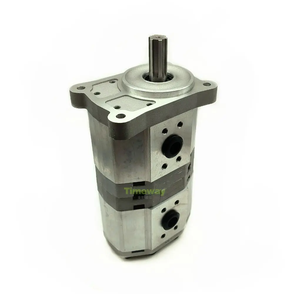 CBQLQB Hydraulic Double Gear Pump CBQLQB-F532-F532-CFH Tandem Gear Oil Pump Spline Shaft 6Teeth