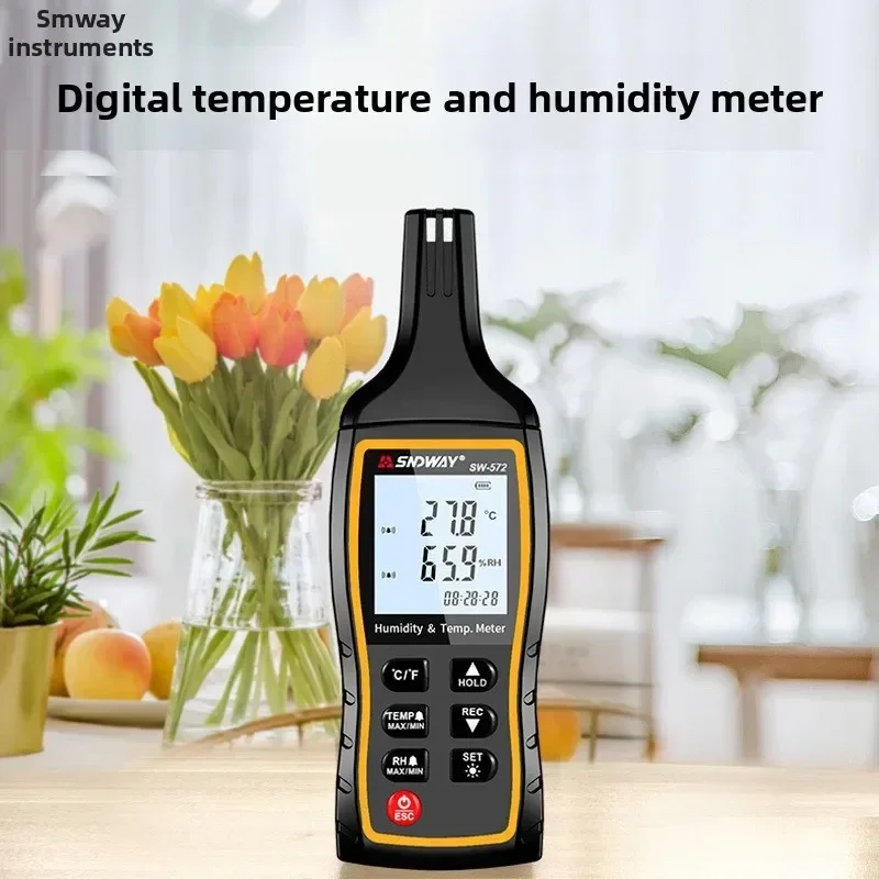 Premium Stable SNDWAY SW-572 Thermohygrometer Handheld High Precision Thermometer Hygrometer High Precision Thermohygrometer 007