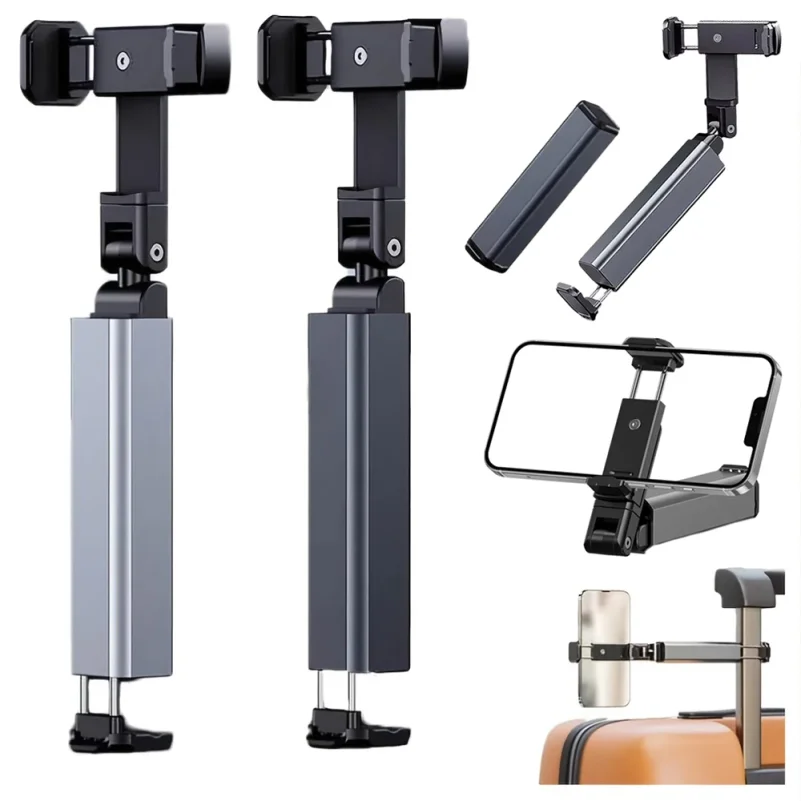 Phone Holder Portable Phone Mount Universal Travel Flight Desk Selfie Live Holding 360° Rotating Foldable Lazy Stands Traveling