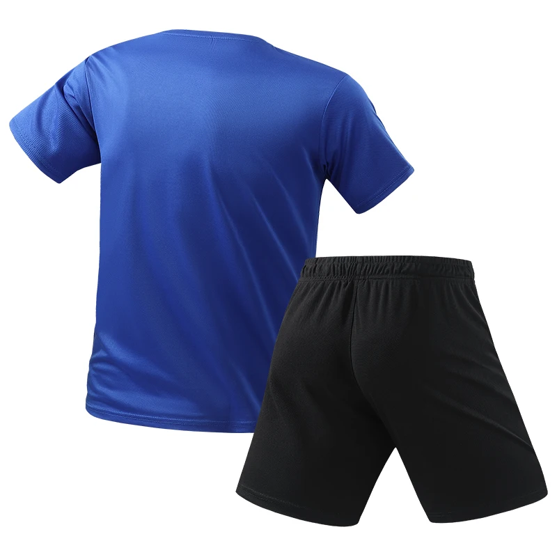 Men Quick-drying Sports Suit Fitness Running Breathable Short Sleeve Comfortable Elastic Waist Shorts 2 Piece Set Joggers Women