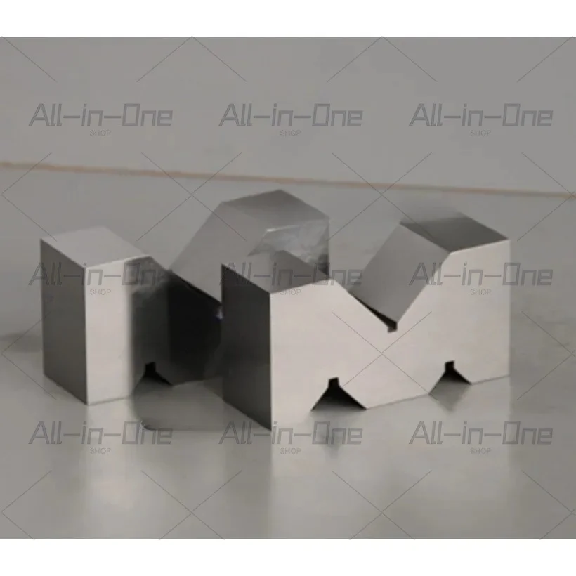 2Pcs High Accuracy Carbon Steel M Type V-block 50mm for Platform Measurement Tool Gauge Angle Block Ruler Precision Machinist