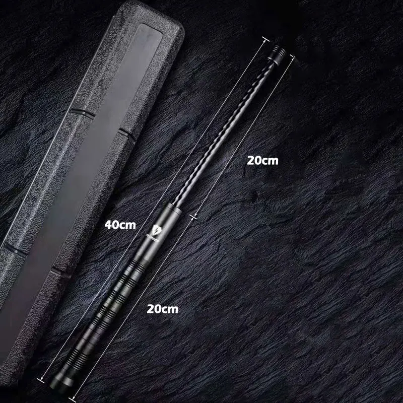 

40CM Outdoor Portable Tactical Wire Whip Aluminum Alloy Handle Camping Pocket Safety Self Defense EDC Tool