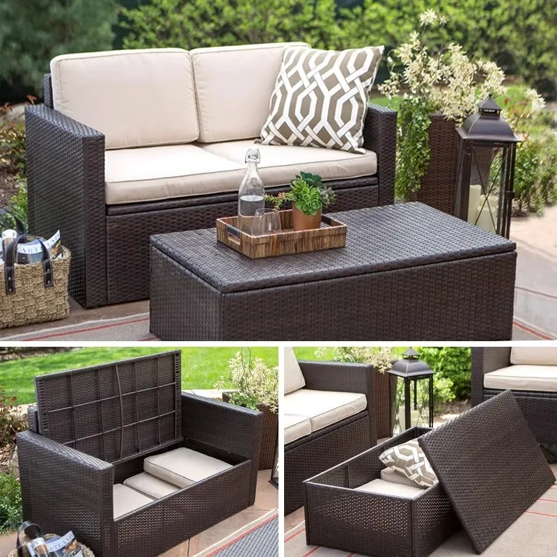 Sofa coffee table combination courtyard open-air balcony outdoor living room