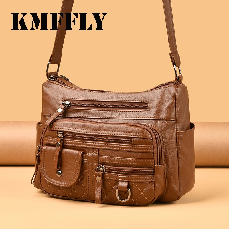 Top Selling Women Messenger Bags Matching-all Leather Feeling PU Shoulder Bags Fashion Gift for Girls & Middle Aged Female Sac