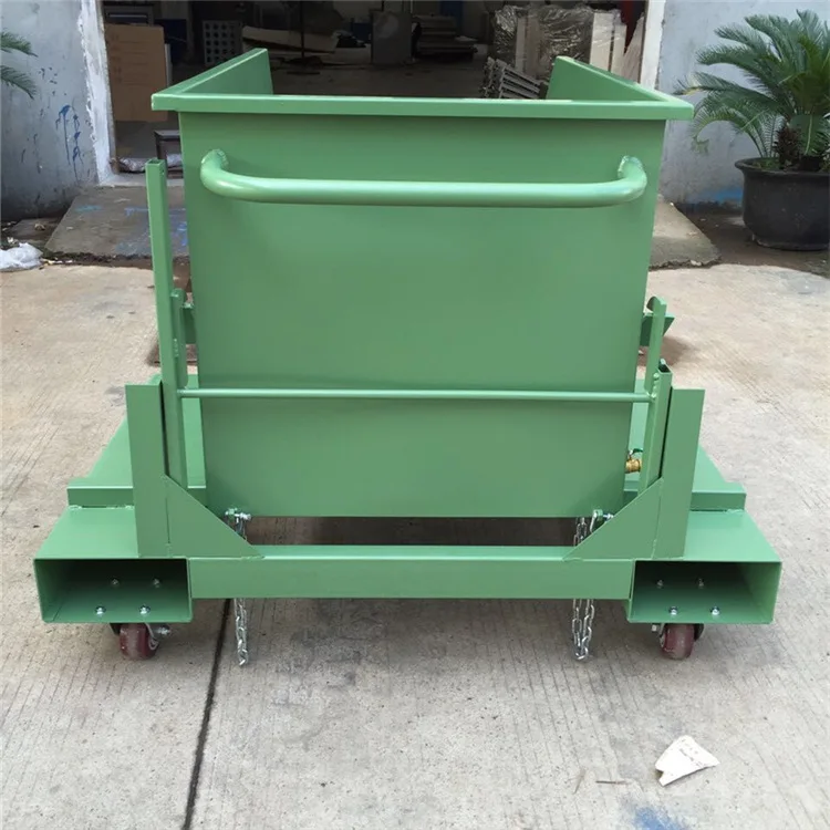 Heavy waste iron scrap truck, tipping bucket type pick-up waste slag box, self-unloading iron shearing truck fork hole workshop