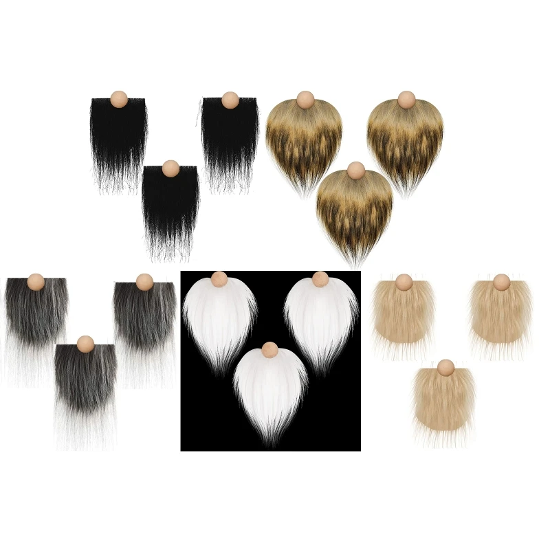 Gnóm gyöngyök majd Hamisít beards 6pcs/set faux Prémek Kicsinyít Szakáll Gyöngyszem