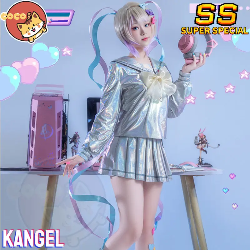 CoCos-SS Game Needy Girl Overdose KAngel Cosplay Costume Game NEEDY STREAMER OVERLOAD Cosplay KAngel Costume with Cosplay Wig