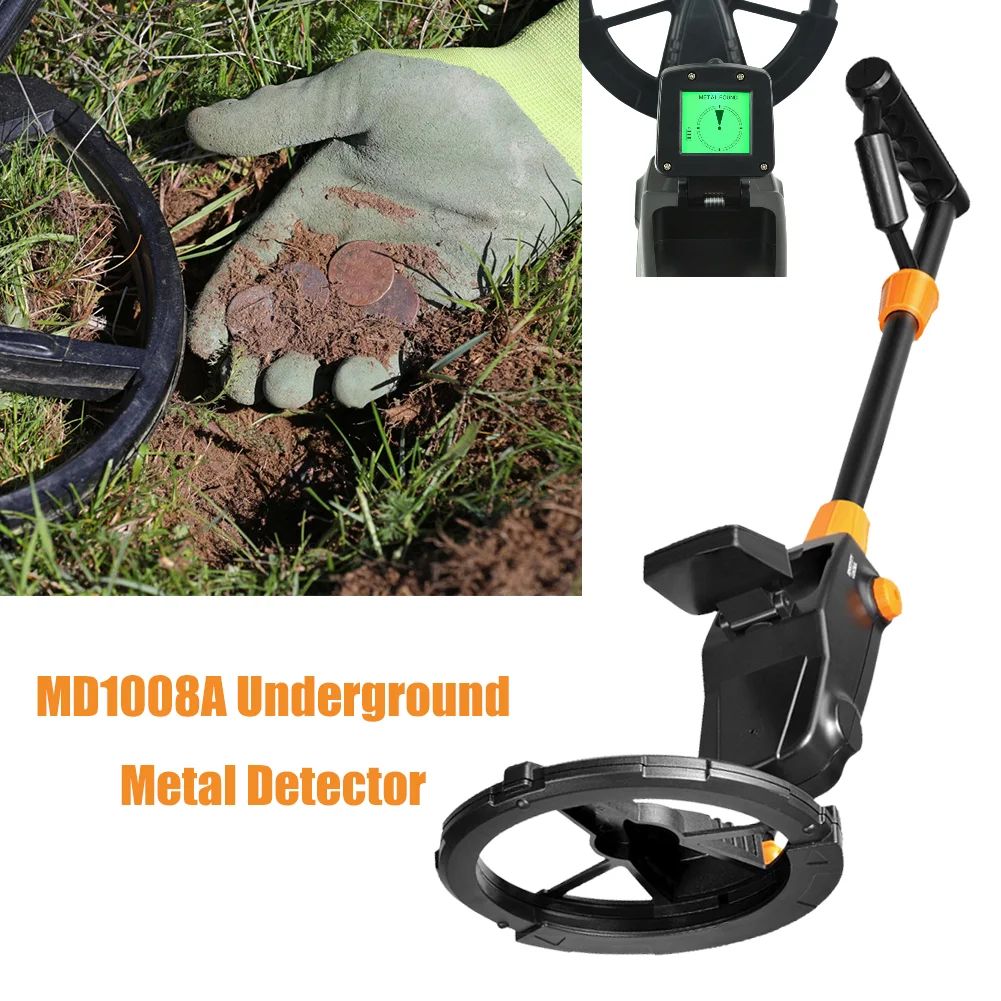 

Подземный металлоискатель MD1008A для поиска золота, серебра, ювелирных изделий и сокровищ с чувствительной поисковой катушкой и ЖК-дисплеем