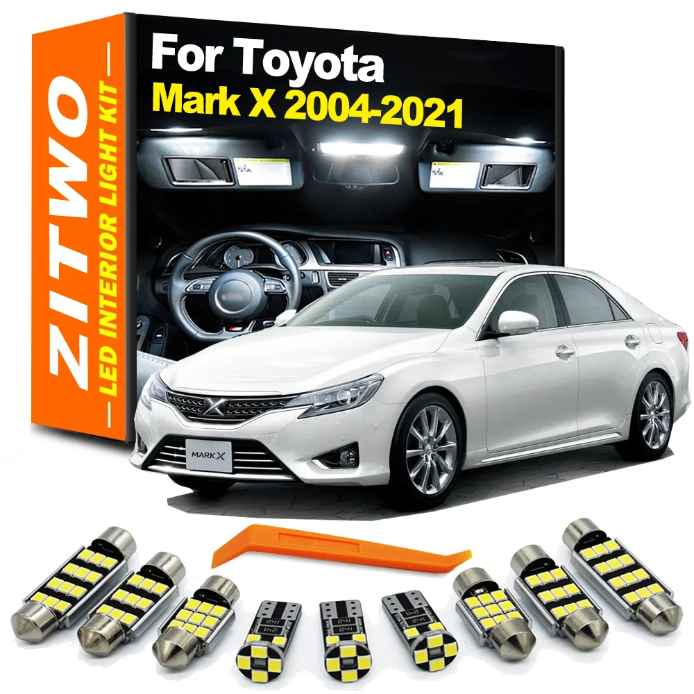 ZITWO 13Pcs LED Interior Light Trunk Plate Bulb Kit For Toyota Mark X 2003- 2015 2016 2017 2018 2019 2020 2021 Car Accessories