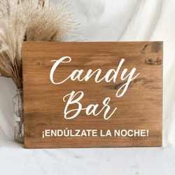Spanish Wedding Sign Candy Bar Table Wall Sticker Decal Candy Sweet The Night Marriaged Party Home Decor