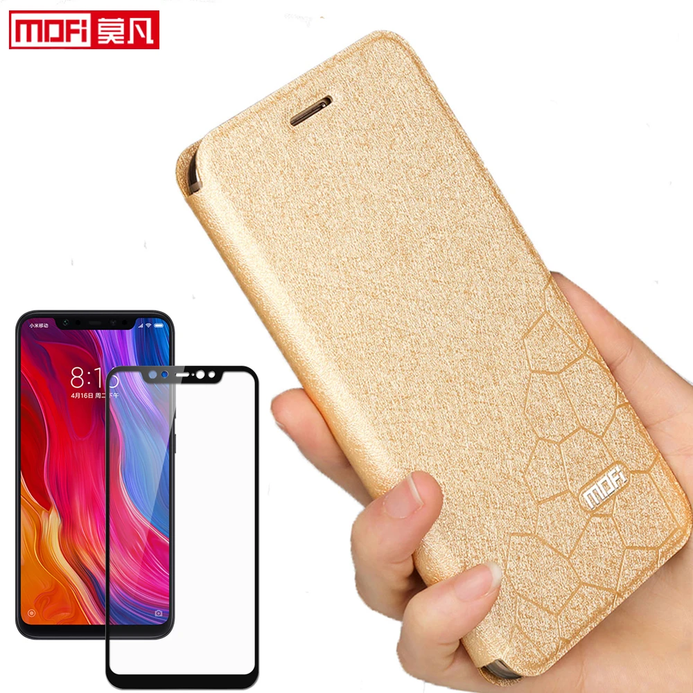 flip case for xiaomi mi8 case xiaomi 8 cover back book tpu stand luxury glitter leather 6.21\