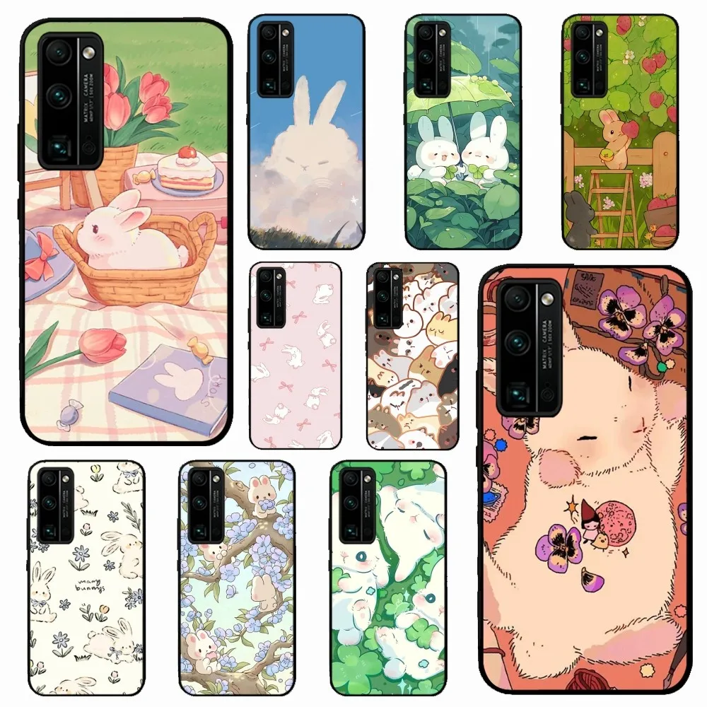 

Cute Cartoon Rabbit Phone Case For Huawei Honor 10 Lite 9 20 7A 9X 30 50 60 70 Pro Plus Soft Silicone Cover