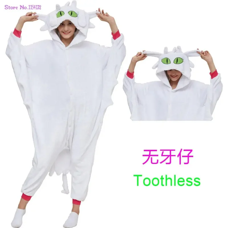 Dinosauro Kigurumi Oneises Pajam Anime Night evil Costume Cosplay senza denti tuta pigiama divertente drago animale carnevale drago