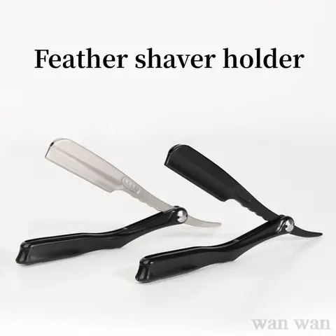 Zinc Alloy Shaver Holder ABS Handle Manual Folding Razor Japanese Feather Blade Beard Trimmer Barber Shop Beard Trimming Tools