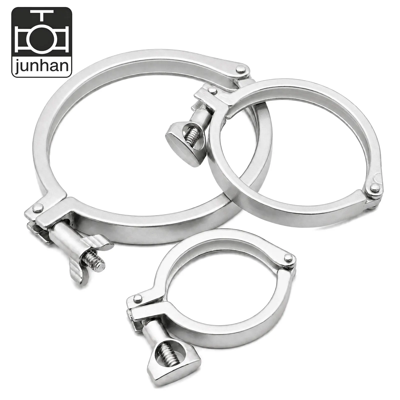 304 Stainless Steel Sanitary Tri Clamp Heavy Duty Single Pin Wing Nut TC Clamp Food Grade for Homebrew Beer Wine Dairy Pipe Fitt