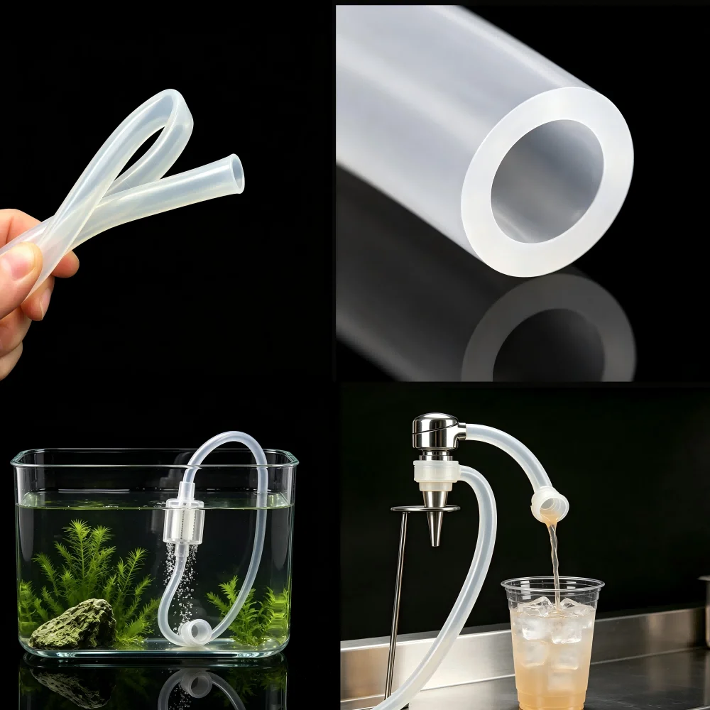 Transparent Food Grade Silicone Hose 2/3/5/6/7/8/9/10/11/12/13/15/16/18mm Flexible Garden Rubber hose Aquarium Soft Tubing Pipe