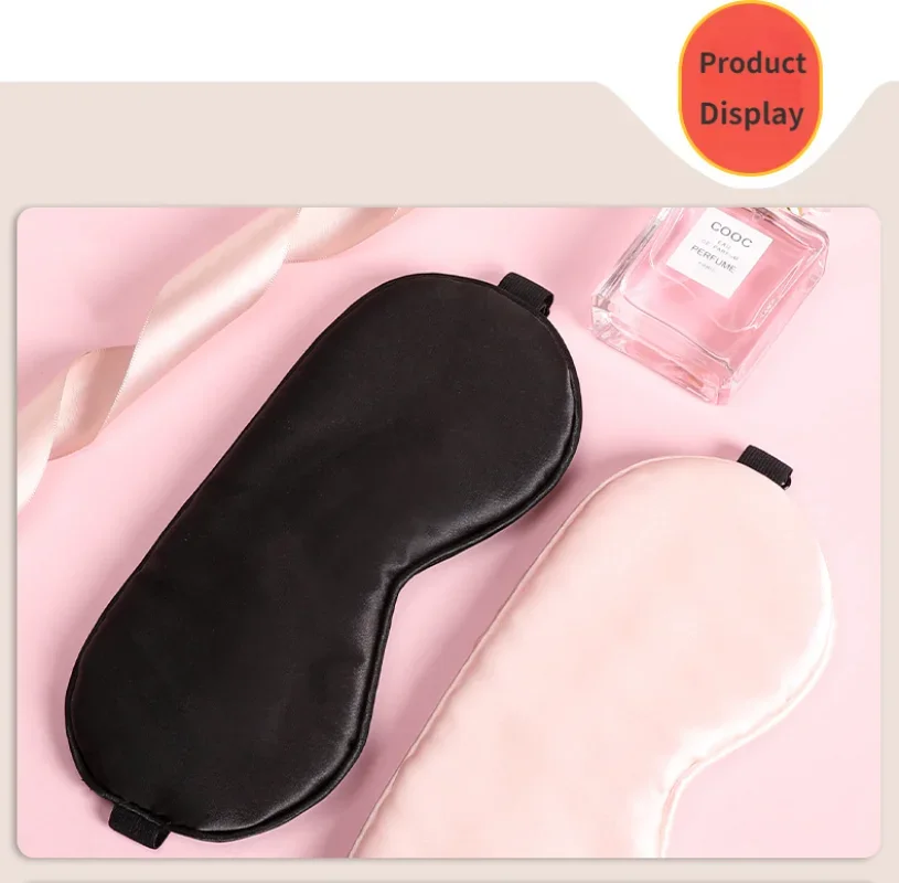 Imitation Silk Sleeping Eye Mask Travel Rest Eyemask Aid Cover Pad Soft Blindfold Relax Massager Improve Sleep Better Tools