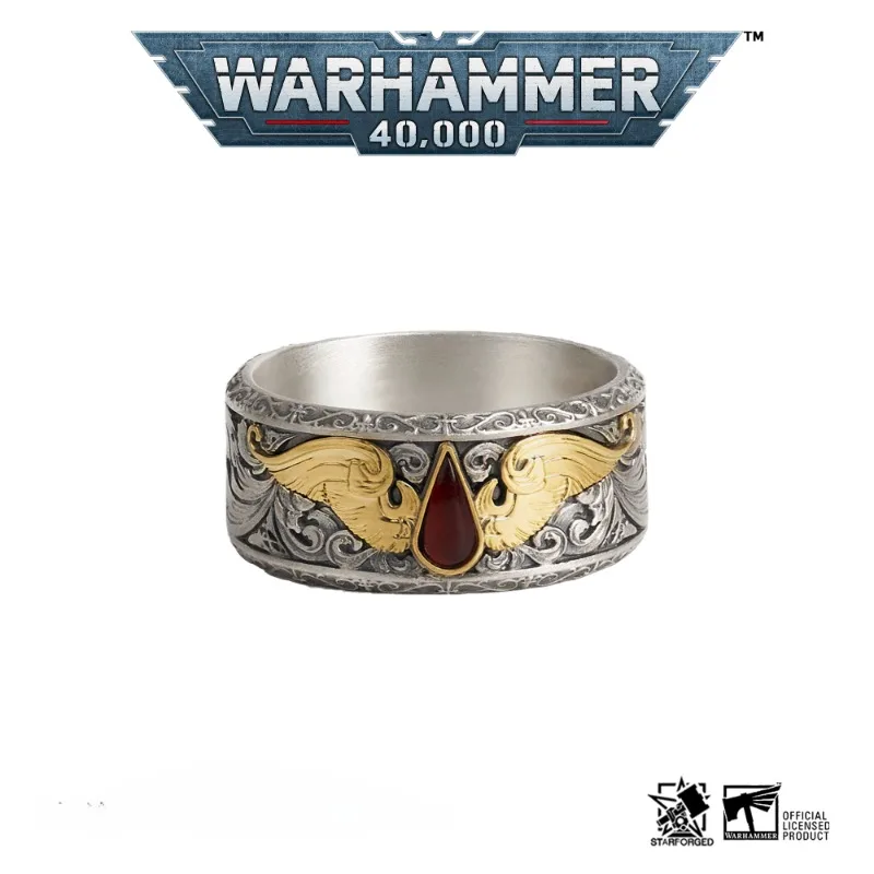 

Starforged Star Casting Warhammer 40K Game Peripheral Holy Blood Emblem Ring 925 Silver Ring Pure Gold Anime Birthday Present