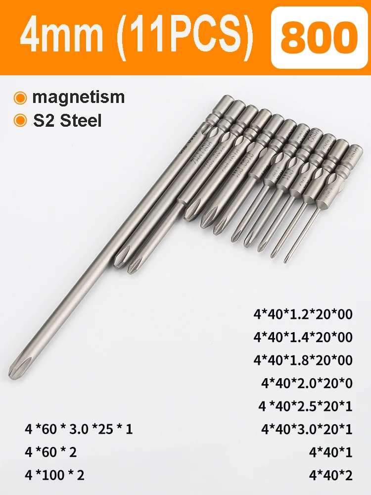 Magnetic Cross Screwdriver Bit Set – 5mm Round Shank, PH00/PH0/PH1 Sizes, Alloy Steel Construction For Electric Screwdrivers & Hand Drills (60mm)