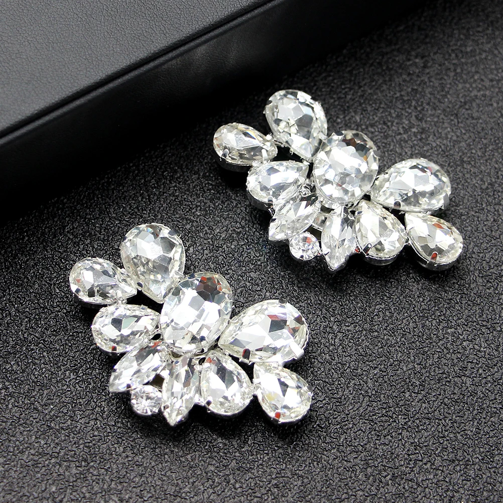 

1Pair Rhinestone Shoe Buckles Shiny Crystal Shoe Clips for Women Delicate Decoration Attachable Flats Boots Sandals Pumps