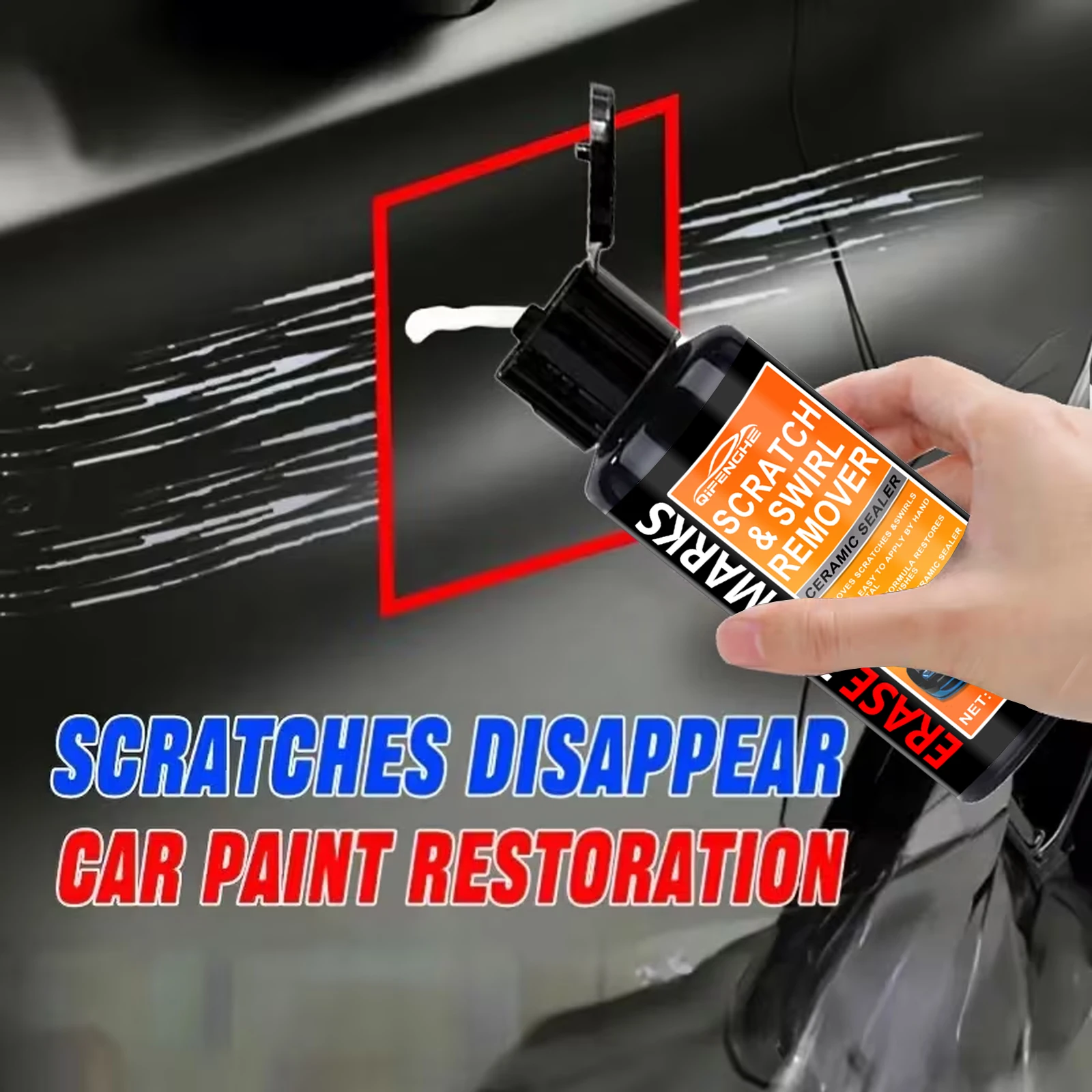 مجموعة معجون إصلاح الخدوش من الطين للسيارات - شمع خدش السيارة ومزيل دوامة نانو لإصلاح الخدوش العميق، ودقة سطح الطلاء